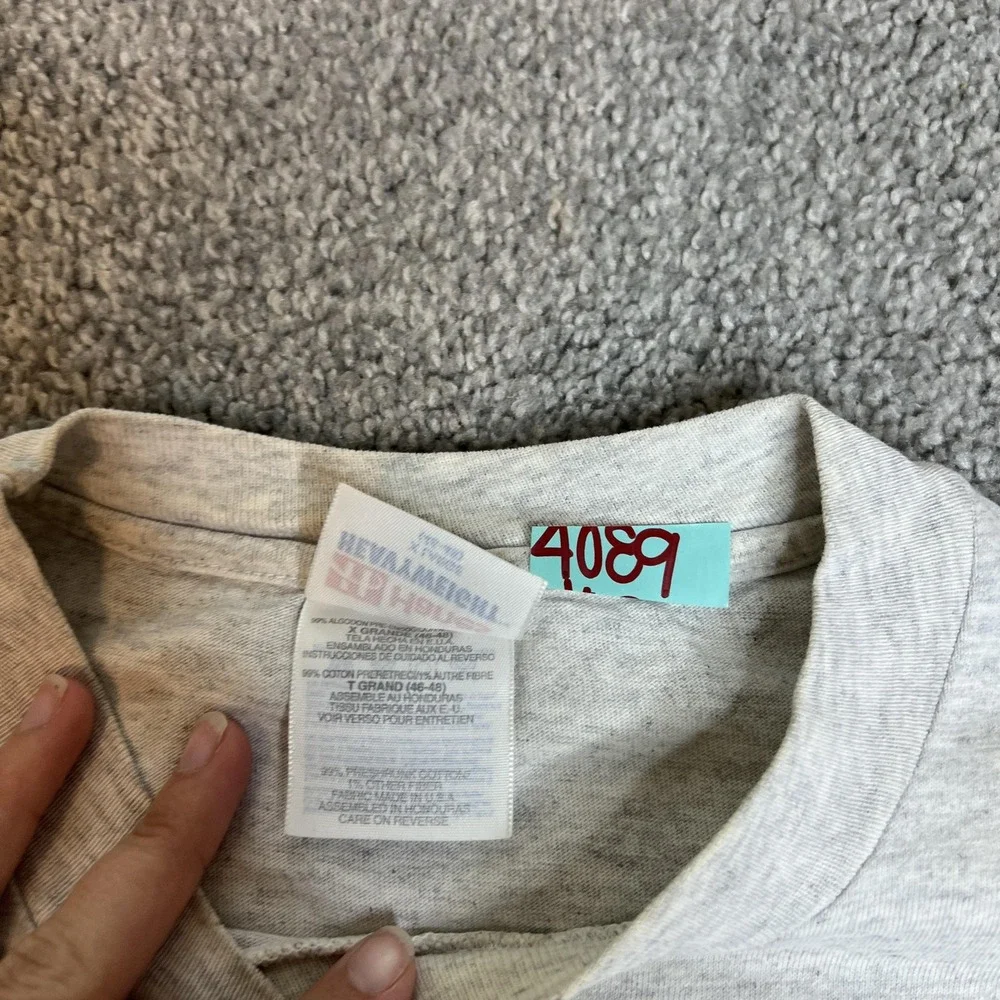 Vintage Over Under Shirt Mens XL Gray Funny Rodeo Drinking Team Western 90s 1996